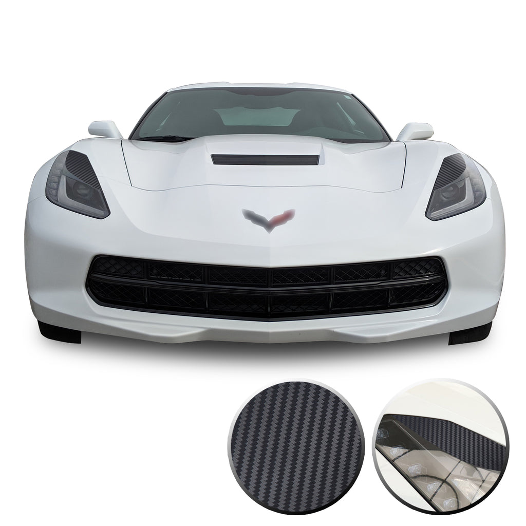 Headlight Eyelids Vinyl Decal Overlay Wrap Compatible with Corvette C7 2014-2019