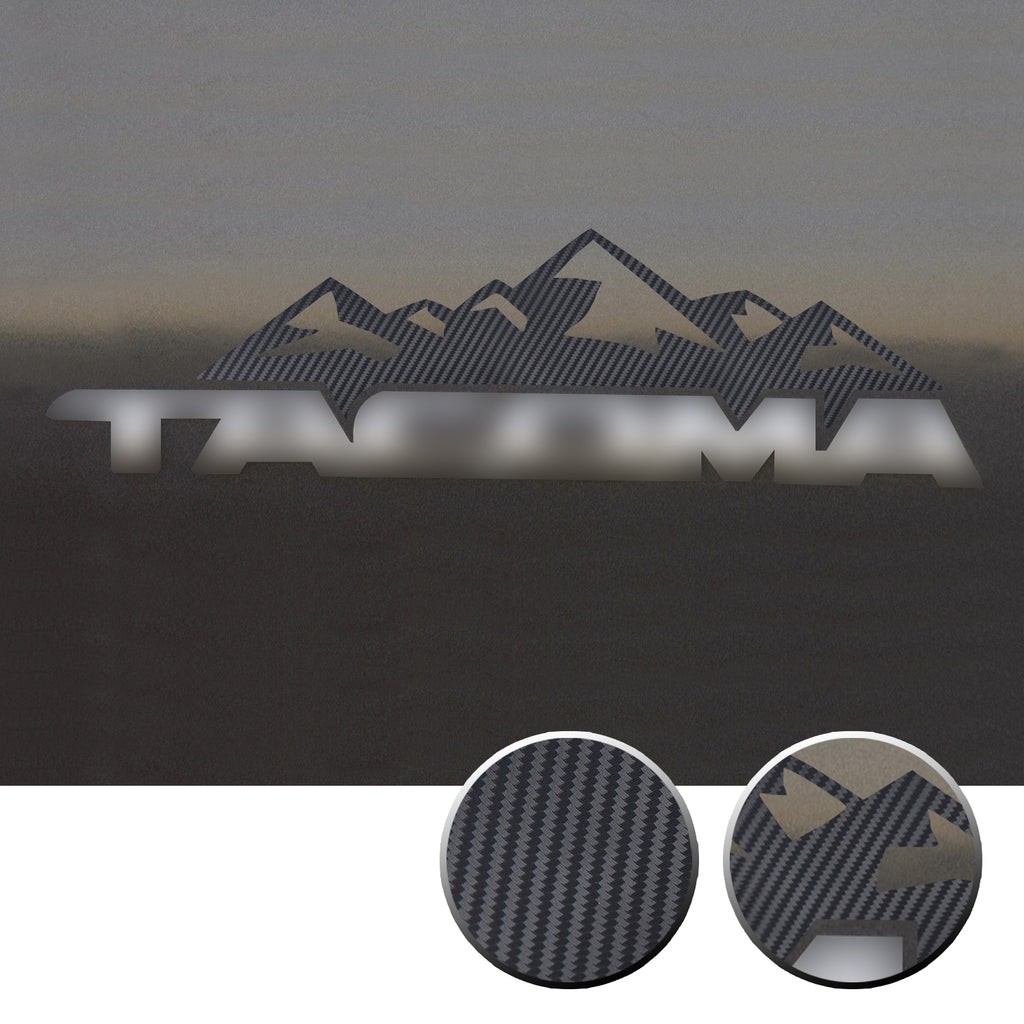 2x Door Badge Emblem Mountain Vinyl Decals Overlay Compatible with Toyota Tacoma 2005-2015