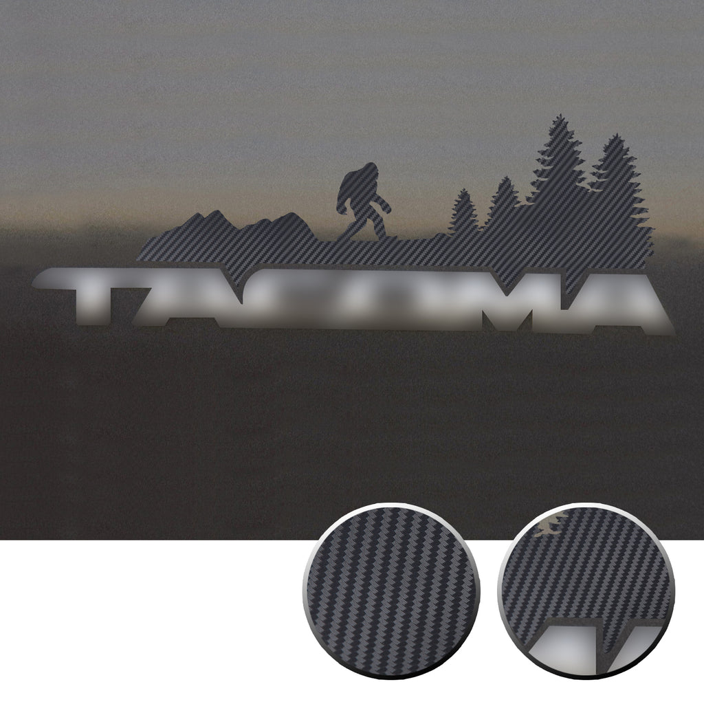 2x Door Badge Emblem Bigfoot Vinyl Decals Overlay Compatible with Toyota Tacoma 2005-2015