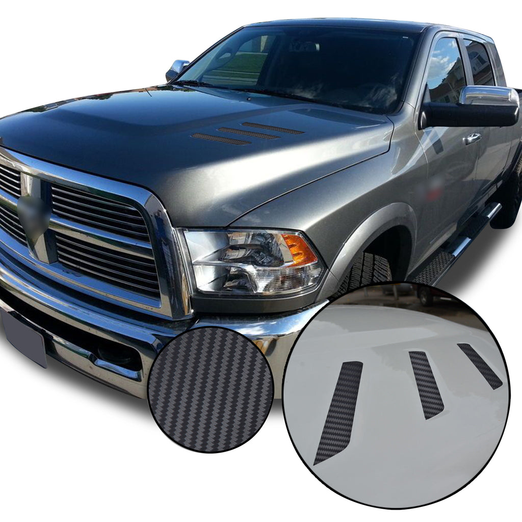 Front Hood Grille Stripe Insert Overlay Vinyl Decal Compatible with and Fits Dodge Ram 2010-2018