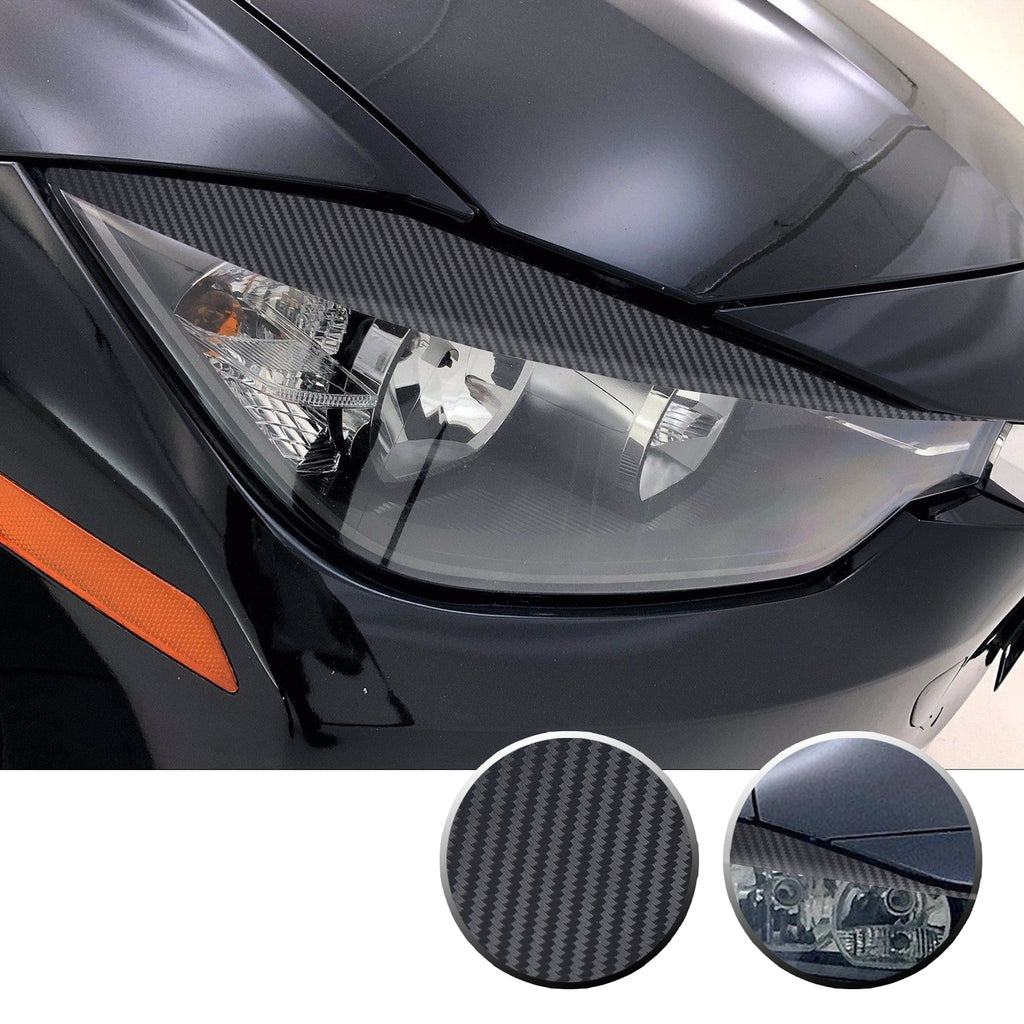 Headlight Eyelid Eyebrow Overlay Vinyl Decal Compatible with BMW 3 Series F30 2012 - 2016