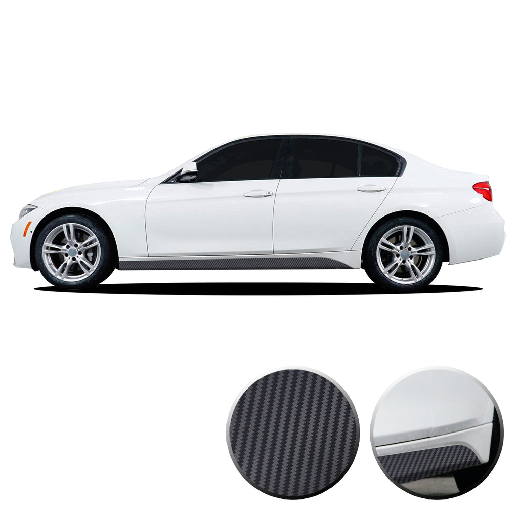 Lower Panel Side Skirt Accent Vinyl Overlay Compatible with BMW 3 Series F30 F31 E90 E91 2007-2019
