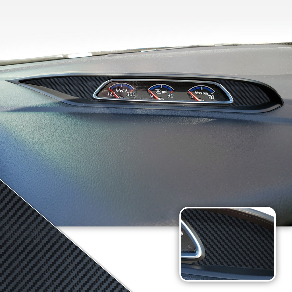 Turbo PSI Pod Instrument Gauges Vinyl Accent Overlay Wrap Trim Compatible with Ford Focus ST RS 2013-2018