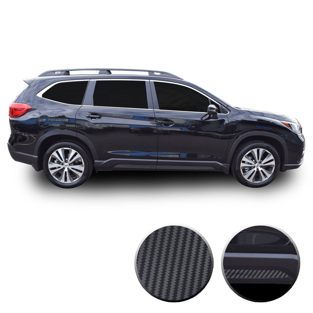 Lower Door Trim Chrome Delete Vinyl Wrap Overlay Kit Compatible with Subaru Ascent 2019 - 2021