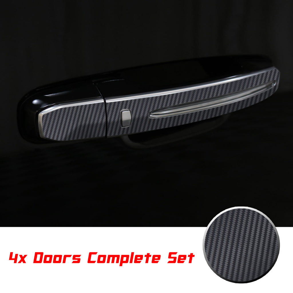 Door Handle Chrome Delete Vinyl Blackout Trim Overlay Kit Compatible with Cadillac Escalade 2015-2020