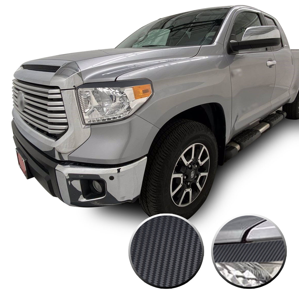 Headlight Eyelid Eyebrow Graphic Vinyl Decal Compatible with Toyota Tundra 2014-2017