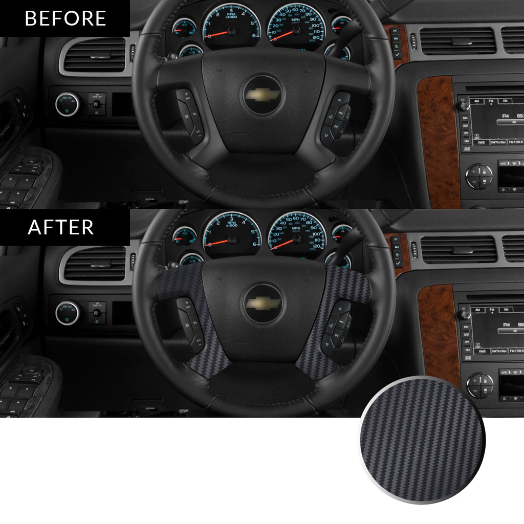 Steering Wheel Spoke Decal Overlay Trim Compatible with and Fits Chevrolet, GMC, Cadillac