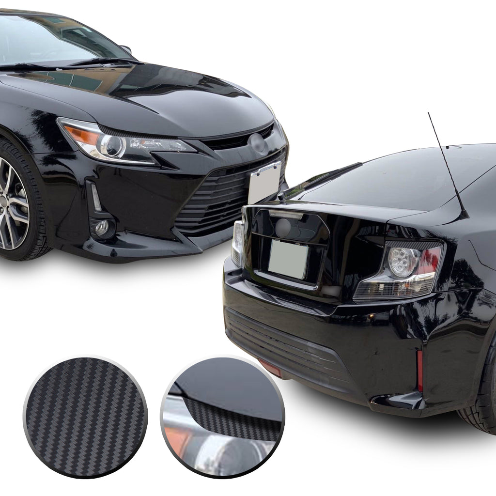 Headlight & Tail Light Eyelid Eyebrow Overlay Vinyl Decal Compatible with Scion tC 2014-2016