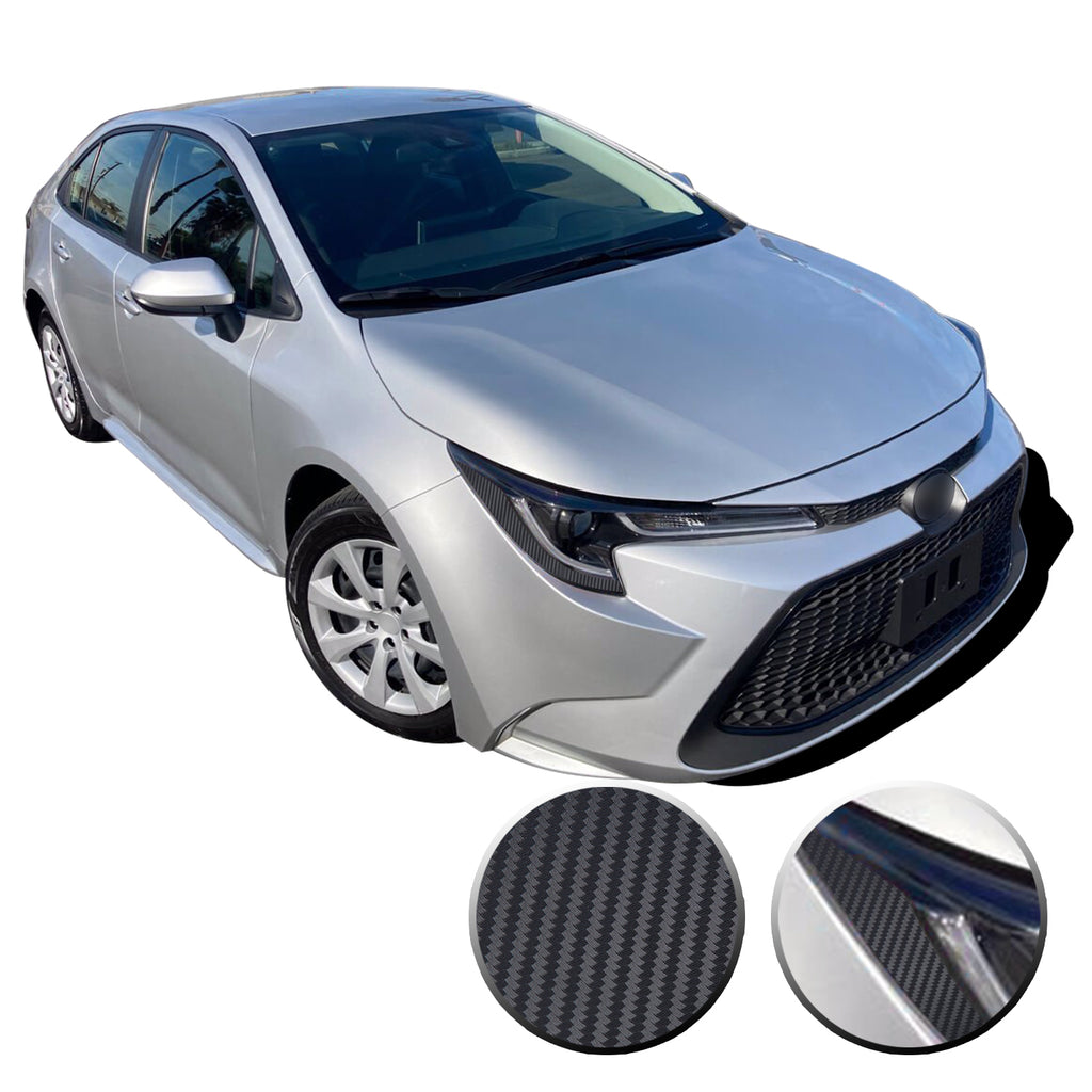 Headlight Amber Delete Accent Overlay Pre Cut Vinyl Decal Compatible with Toyota Corolla 2019 2020 2021
