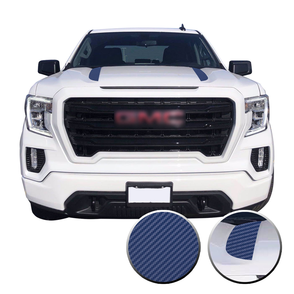 Hood Spear Stripes Trim Vinyl Decal Compatible with GMC Sierra 2020 - 2021