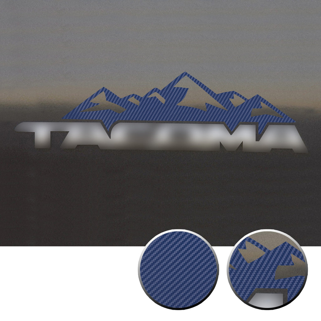 2x Door Badge Emblem Mountain Vinyl Decals Overlay Compatible with Toyota Tacoma 2016-2020