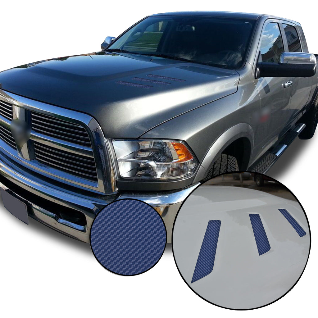 Front Hood Grille Stripe Insert Overlay Vinyl Decal Compatible with and Fits Dodge Ram 2010-2018