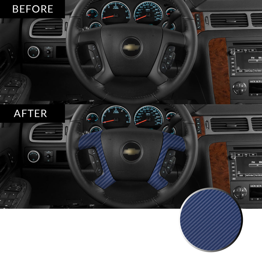 Steering Wheel Spoke Decal Overlay Trim Compatible with and Fits Chevrolet, GMC, Cadillac