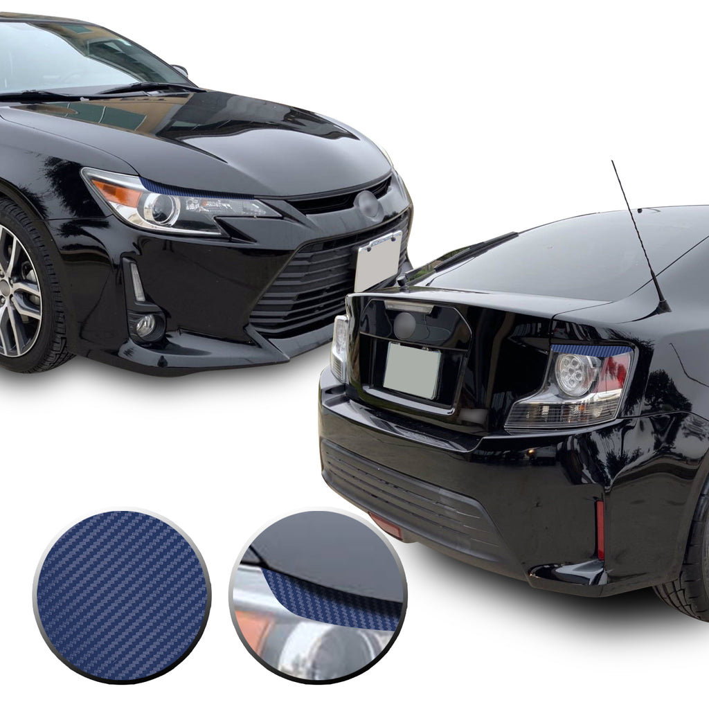 Headlight & Tail Light Eyelid Eyebrow Overlay Vinyl Decal Compatible with Scion tC 2014-2016