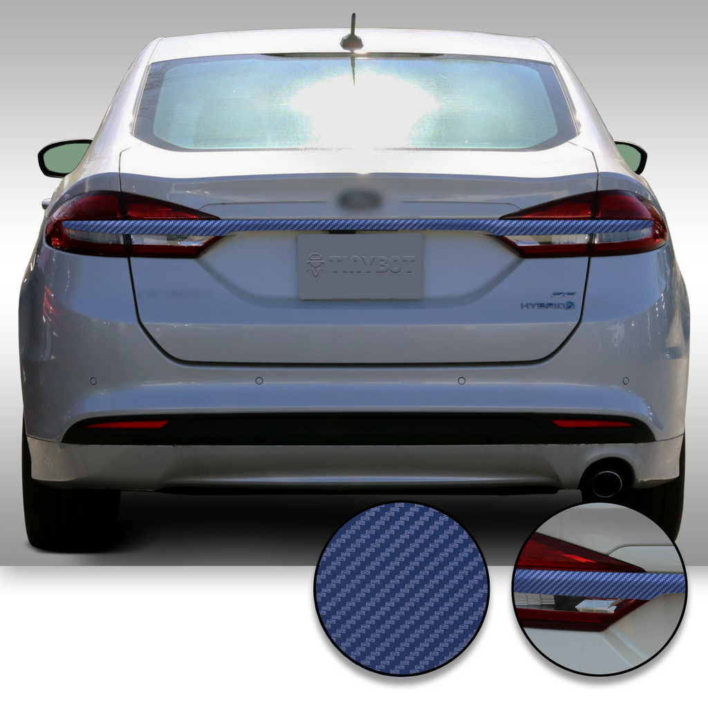 Trunk Trim Rear Chrome Delete Precut Vinyl Wrap Overlay Kit Compatible with and Fits Fusion 2017-2019