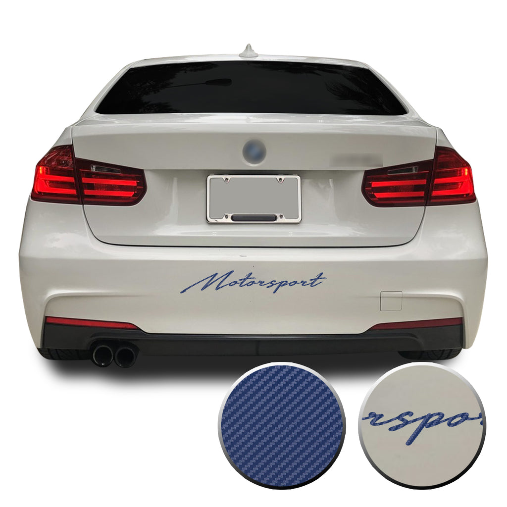 Motorsport Universal Rear Bumper Banner Graphic Overlay Pre Cut Vinyl Decal