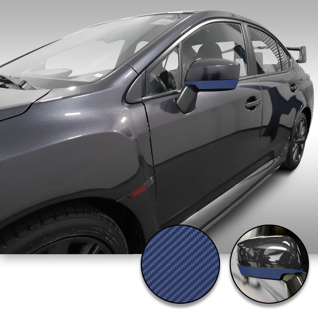 Side Mirror Accent Trim Overlay Wrap Vinyl Decal Sticker Compatible with and Fits WRX STi 2015-2020