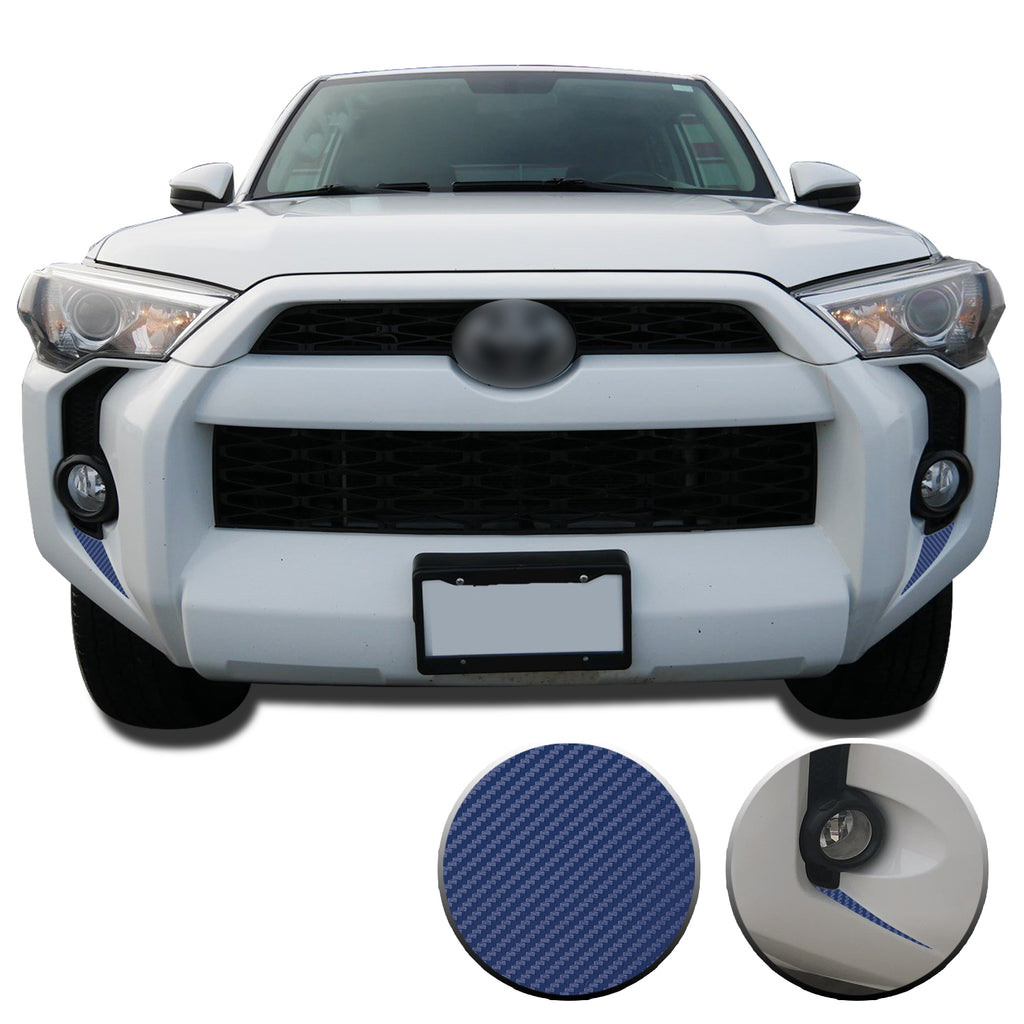 Fog Light Bezel Fangs Vinyl Wrap Overlay Kit Compatible with and Fits 4Runner 2014-2020