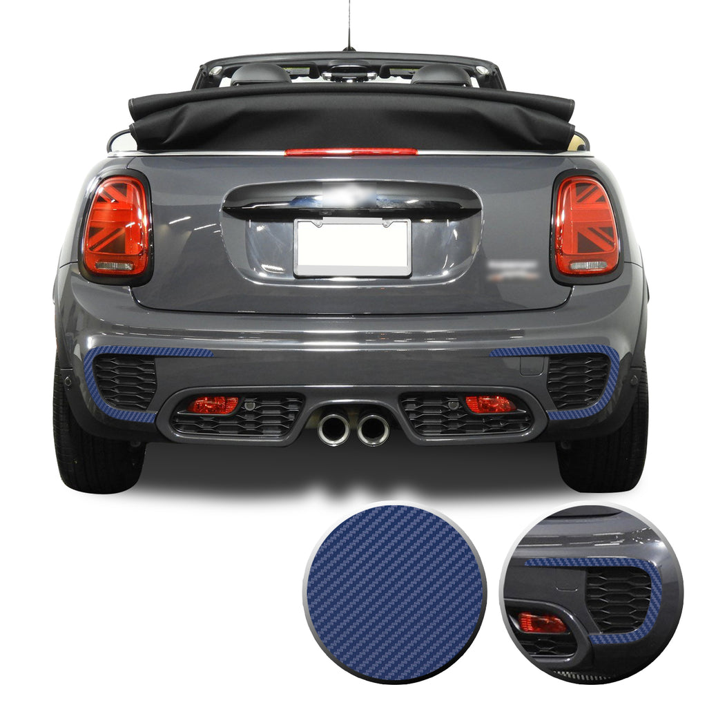 Rear Bumper Bezel Accent Vinyl Decal Overlay Wrap Compatible with John Cooper Works F56 F57 F55 Mini 2015-2020