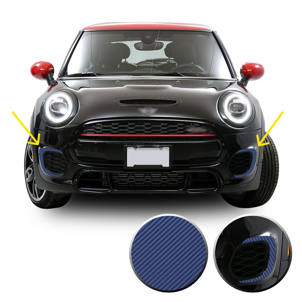 Front Bumper Bezel Accent Vinyl Decal Overlay Wrap Compatible with John Cooper Works F56 F57 F55 Mini 2015-2020