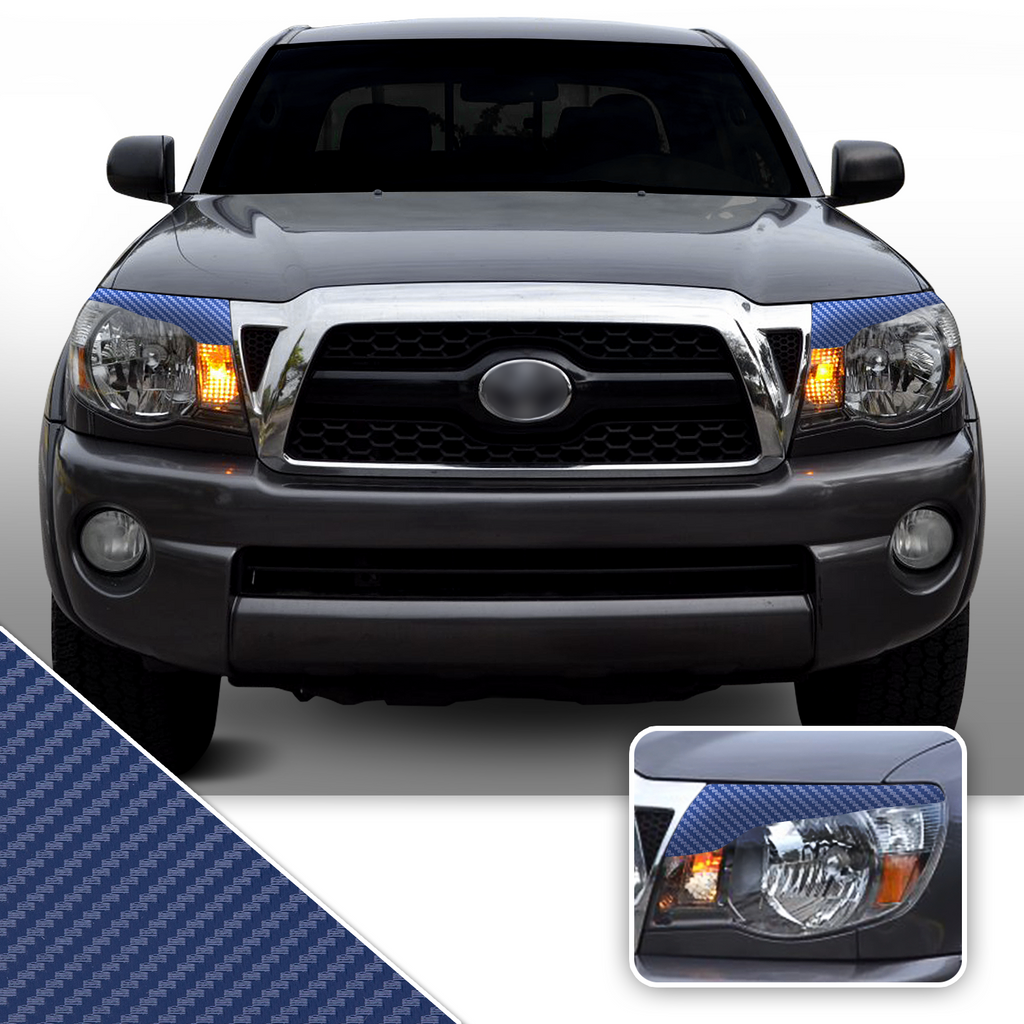 Headlight Eyelid Accent Vinyl Decal Overlay Wrap Compatible with Toyota Tacoma 2005-2011