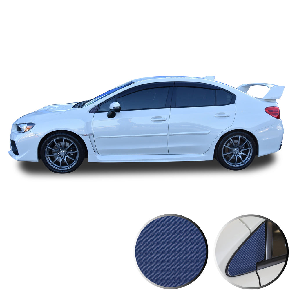 Quarter Window Trim Decal Overlay Wrap Compatible with and Fits WRX STi 2015-2020