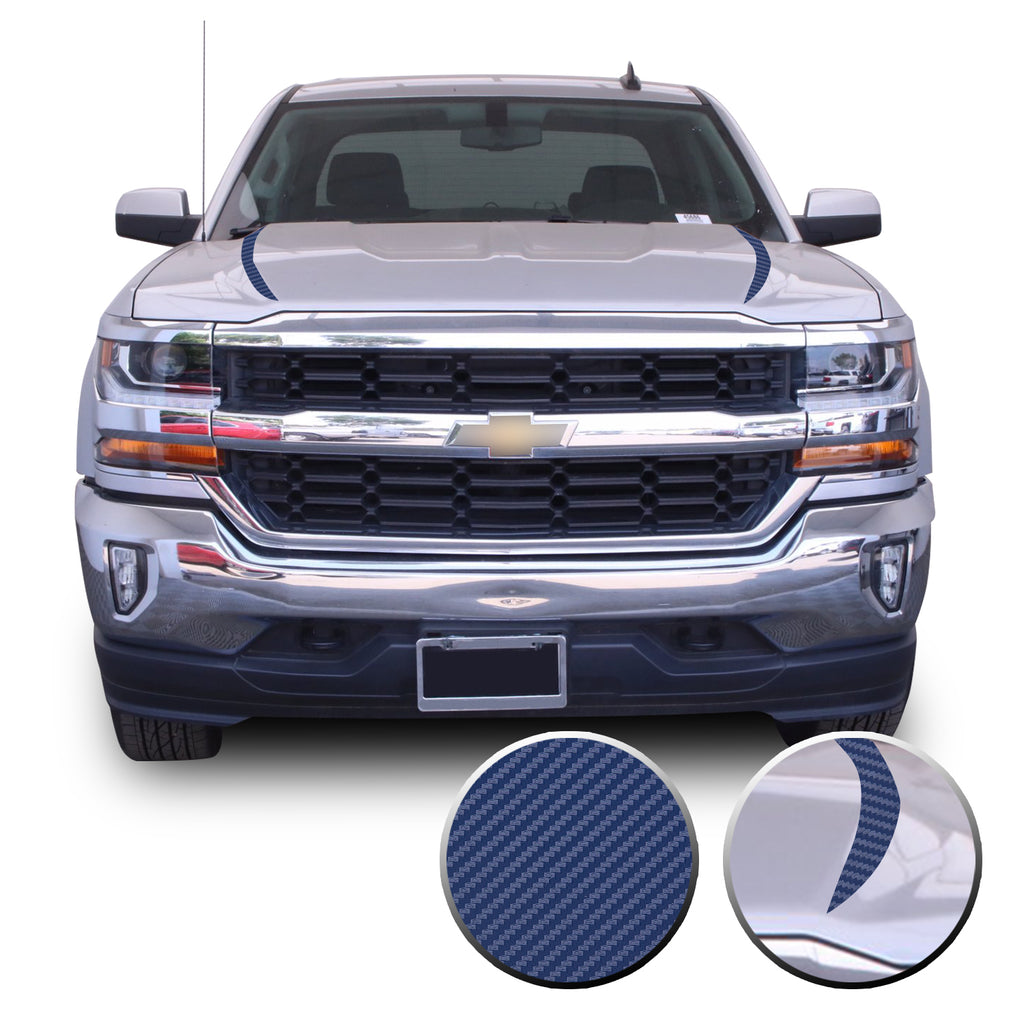 Hood Spears Graphic Overlay Vinyl Decal Wrap Compatible with Silverado 1500 2016-2018