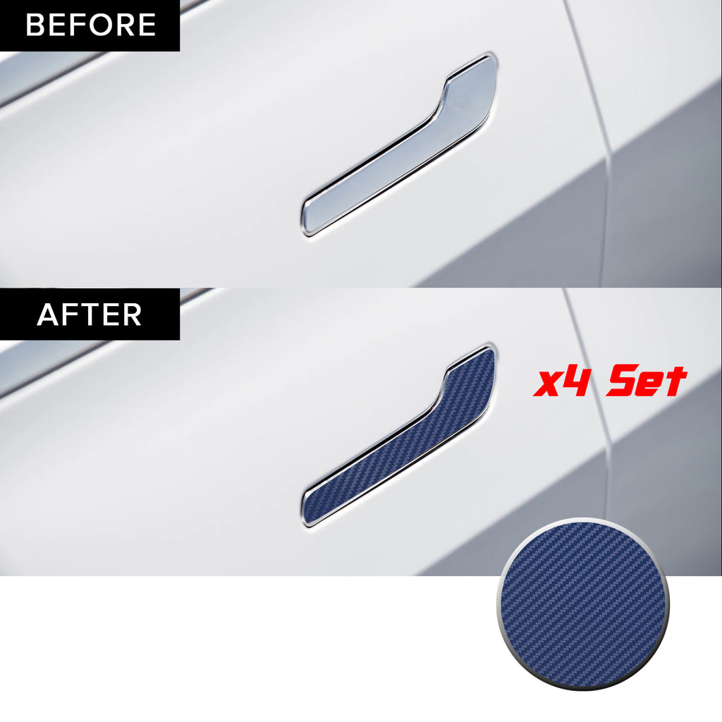 Door Handle Chrome Delete Precut Vinyl Wrap Overlay Kit Compatible with and Fits Tesla Model 3 2017-2020