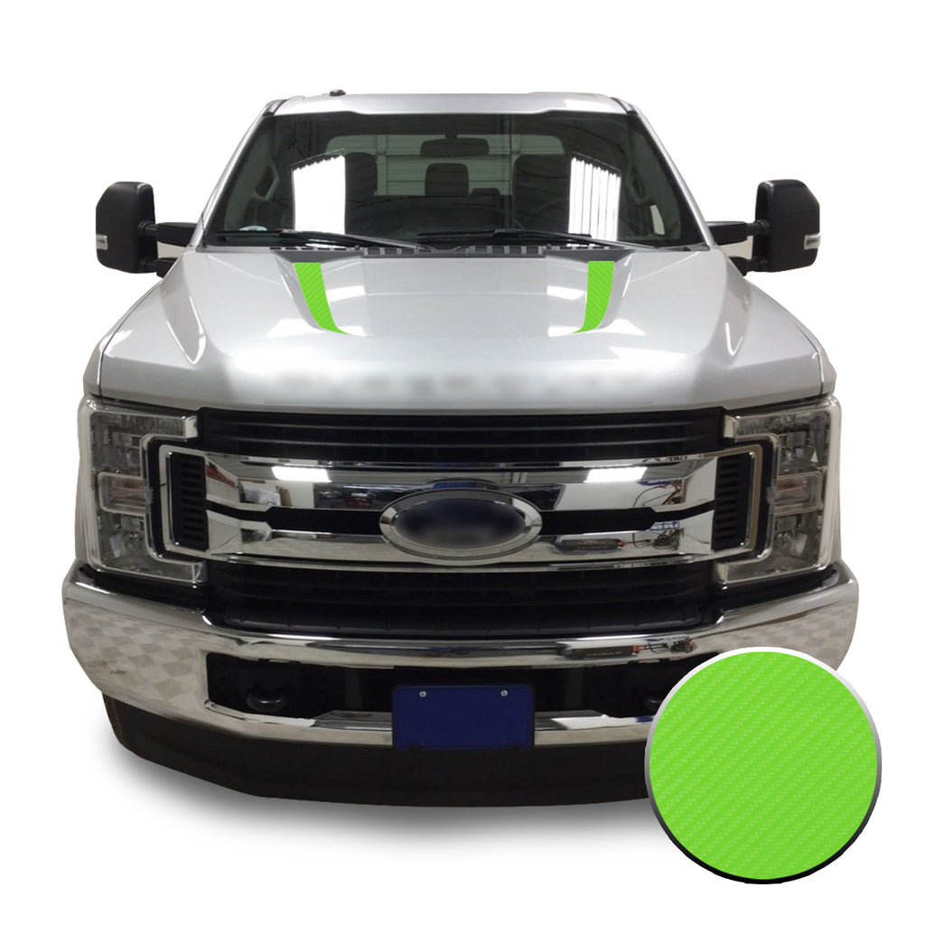 Hood Spears Stripes Vinyl Decal Overlay Wrap Trim Compatible with and Fits Super Duty F250 F350 F450 2017-2019