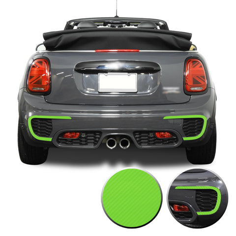 Rear Bumper Bezel Accent Vinyl Decal Overlay Wrap Compatible with John Cooper Works F56 F57 F55 Mini 2015-2020