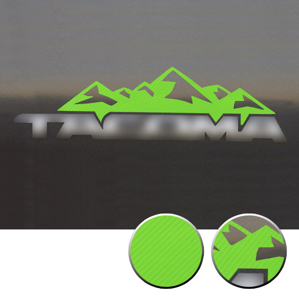 2x Door Badge Emblem Mountain Vinyl Decals Overlay Compatible with Toyota Tacoma 2005-2015