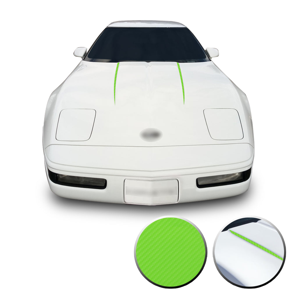 Hood Spears Graphic Overlay Pre Cut Vinyl Decal Compatible with Chevrolet Corvette C4 1984-1996