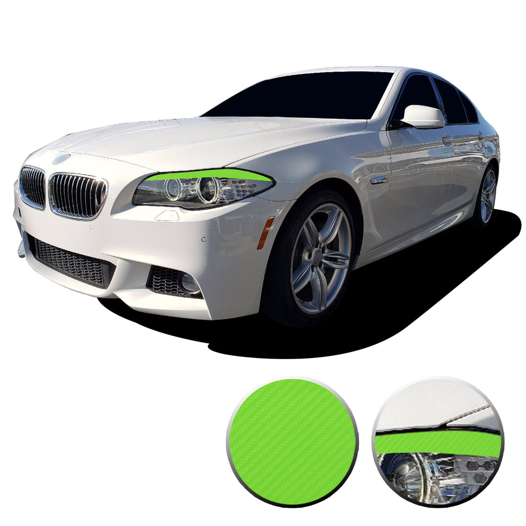 Headlight Eyelid Eyebrow Graphic Vinyl Decal Compatible with BMW 5 Series F10 2011-2013