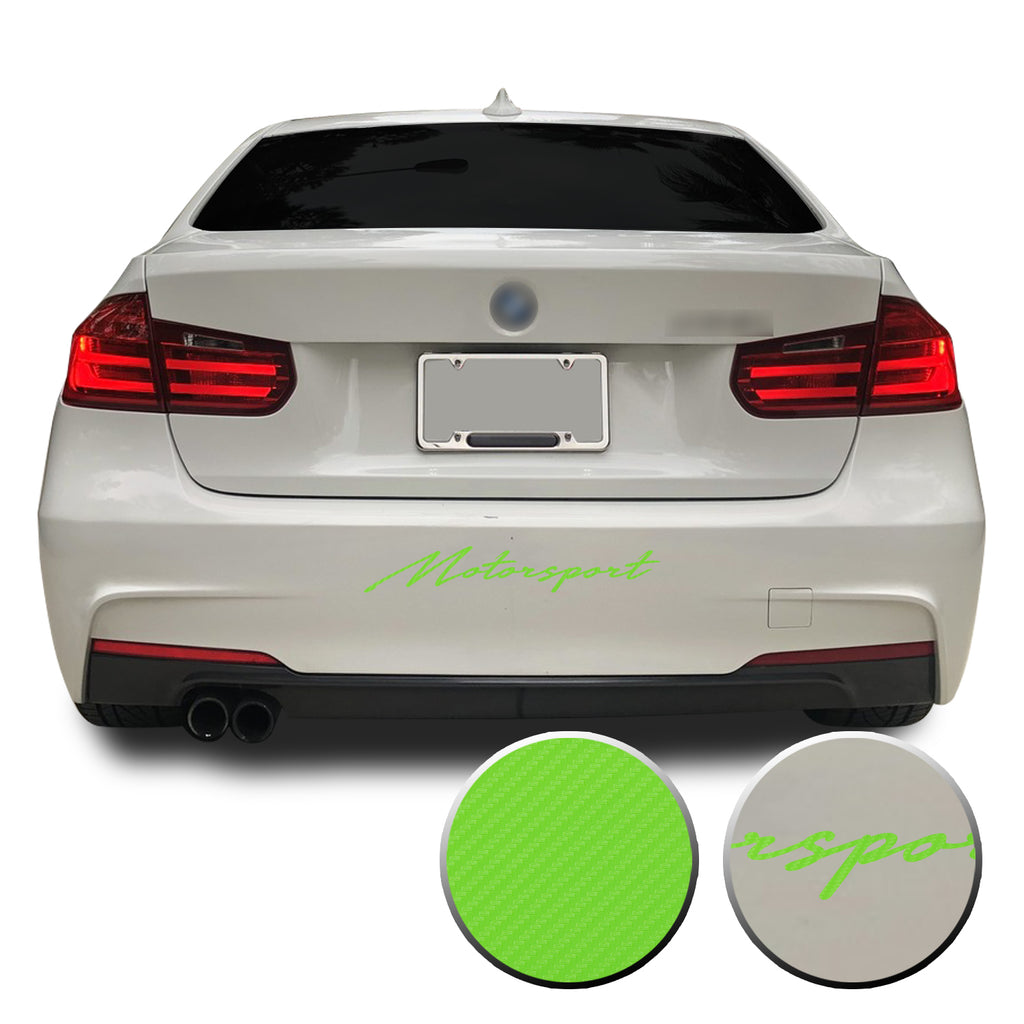 Motorsport Universal Rear Bumper Banner Graphic Overlay Pre Cut Vinyl Decal