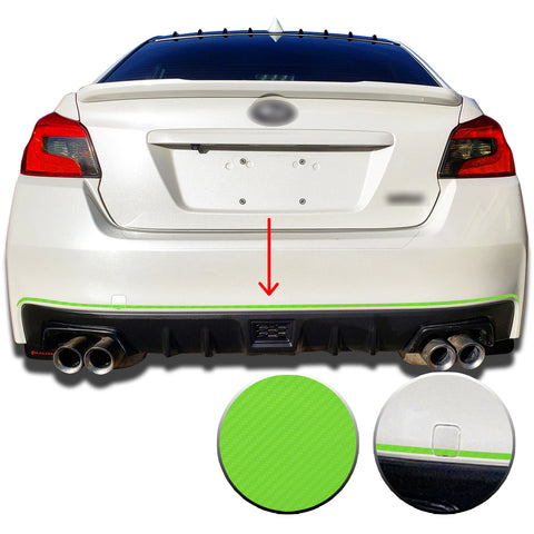 Rear Bumper Pin Decal Overlay Wrap Compatible with and Fits WRX STi Subaru 2015-2019