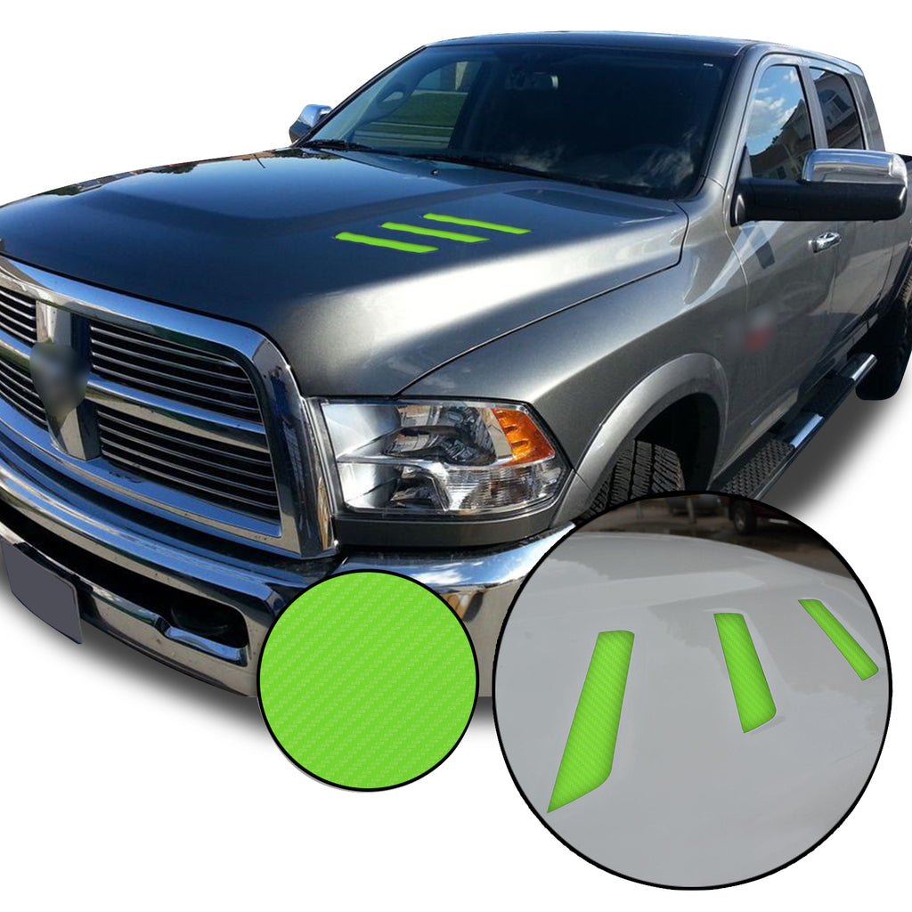 Front Hood Grille Stripe Insert Overlay Vinyl Decal Compatible with and Fits Dodge Ram 2010-2018