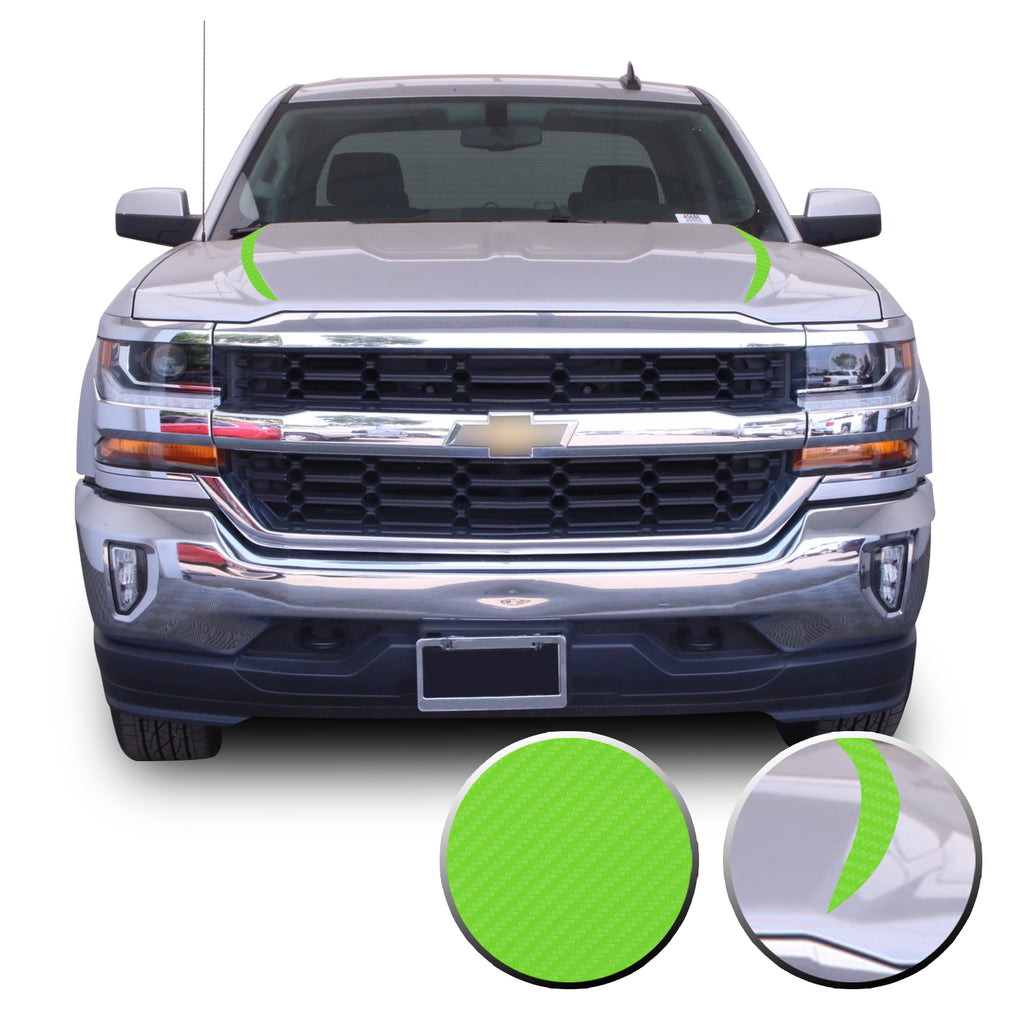 Hood Spears Graphic Overlay Vinyl Decal Wrap Compatible with Silverado 1500 2016-2018