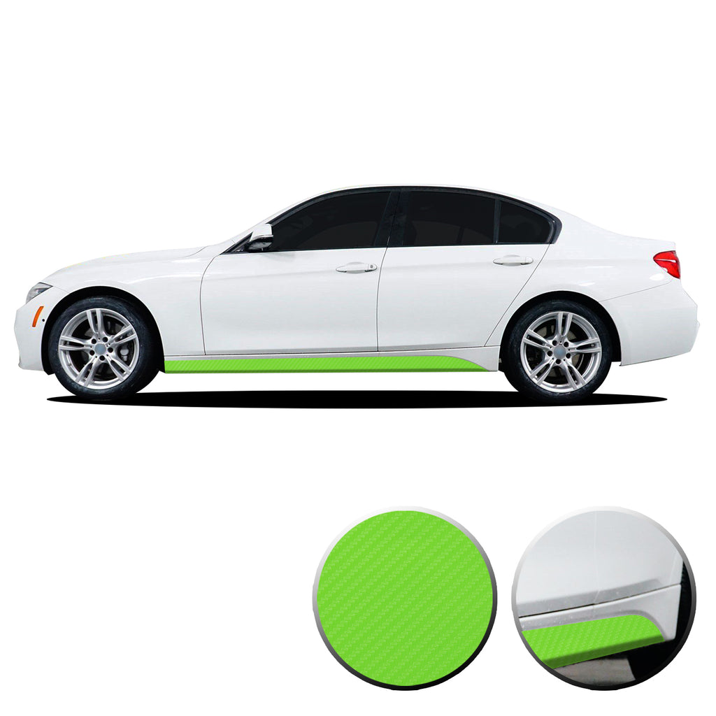 Lower Panel Side Skirt Accent Vinyl Overlay Compatible with BMW 3 Series F30 F31 E90 E91 2007-2019