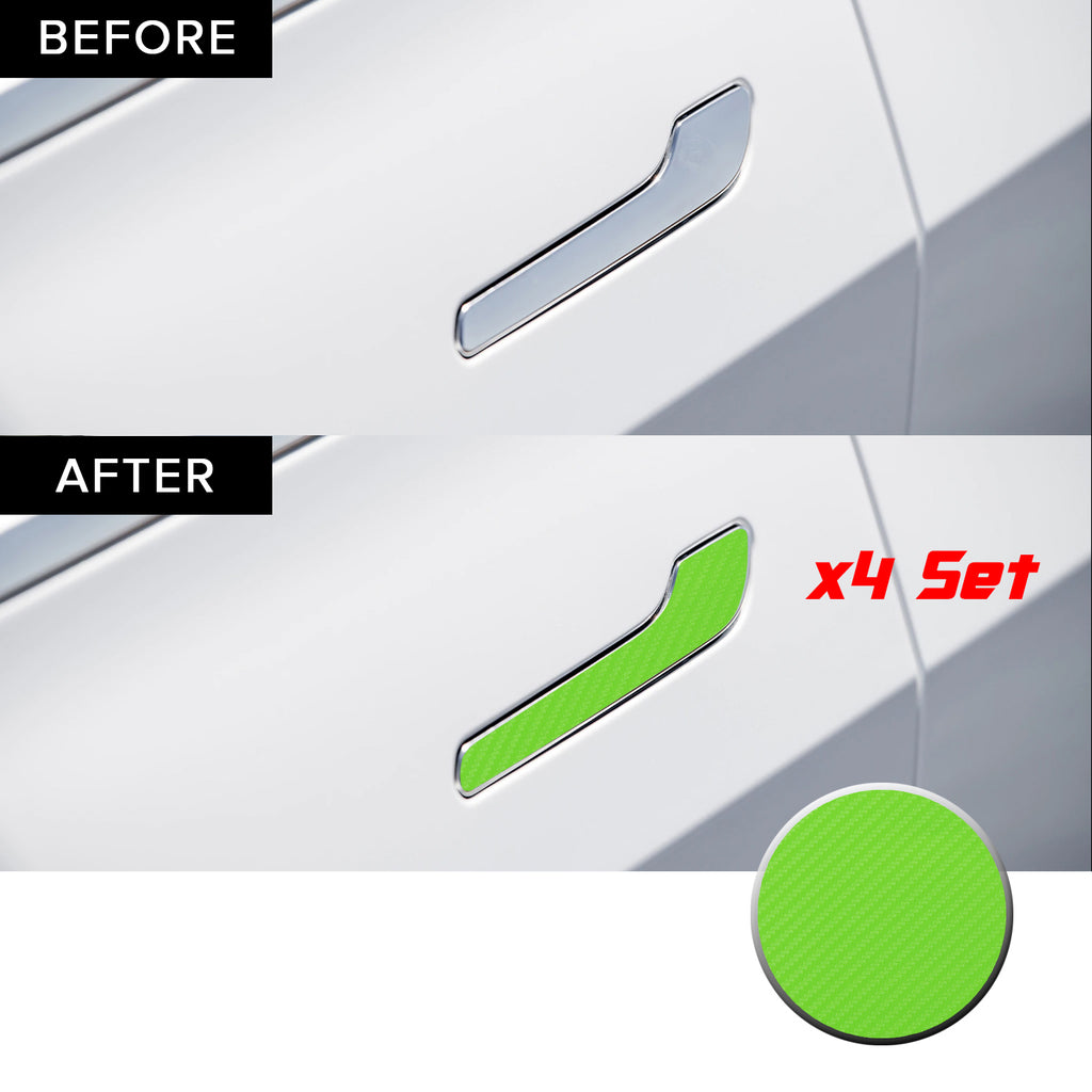 Door Handle Chrome Delete Precut Vinyl Wrap Overlay Kit Compatible with and Fits Tesla Model 3 2017-2020