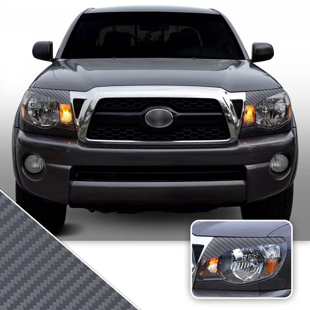 Headlight Eyelid Accent Vinyl Decal Overlay Wrap Compatible with Toyota Tacoma 2005-2011