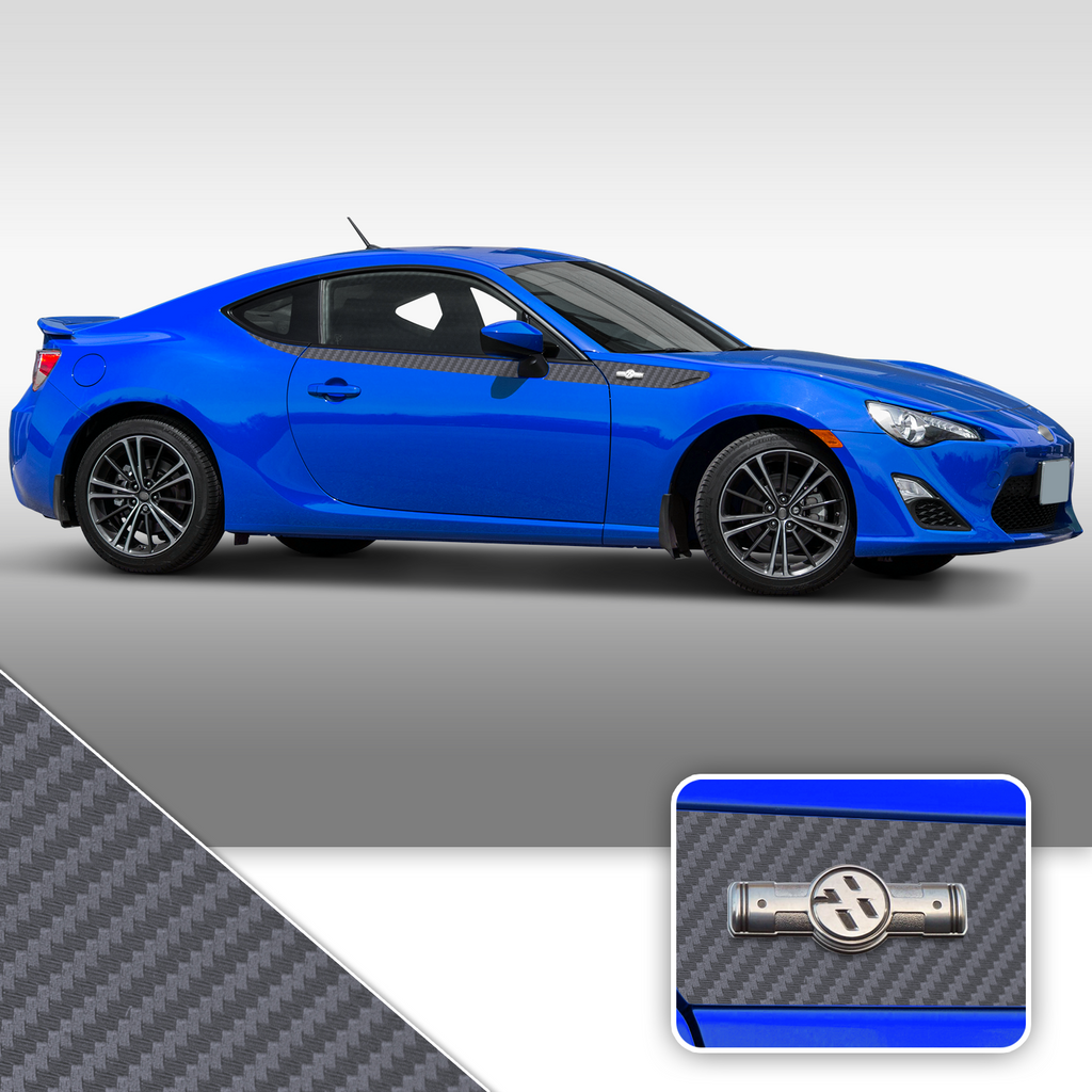 Side Body Stripe Accent Vinyl Graphic Overlay Wrap Compatible with Scion FR-S 2013-2016