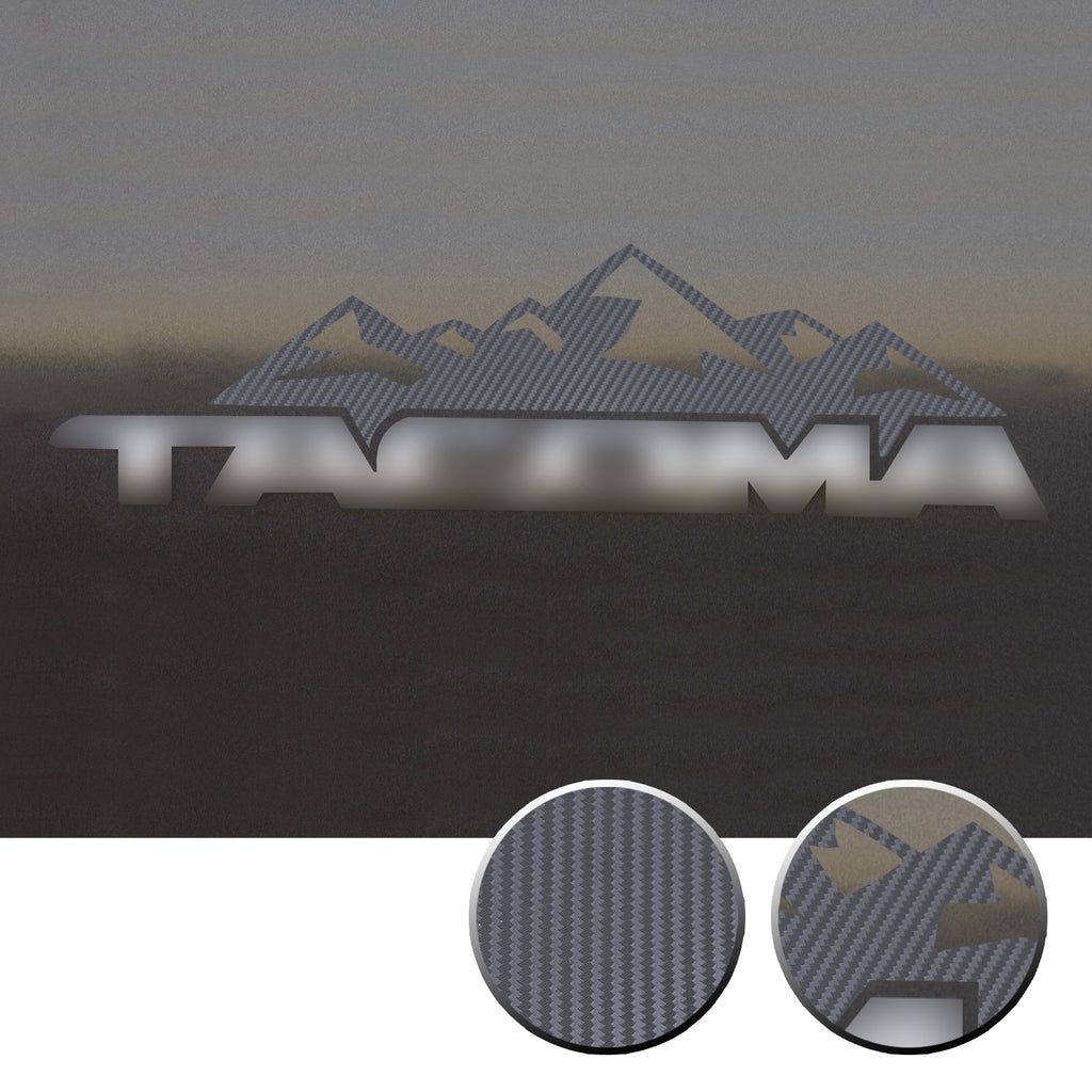 2x Door Badge Emblem Mountain Vinyl Decals Overlay Compatible with Toyota Tacoma 2005-2015