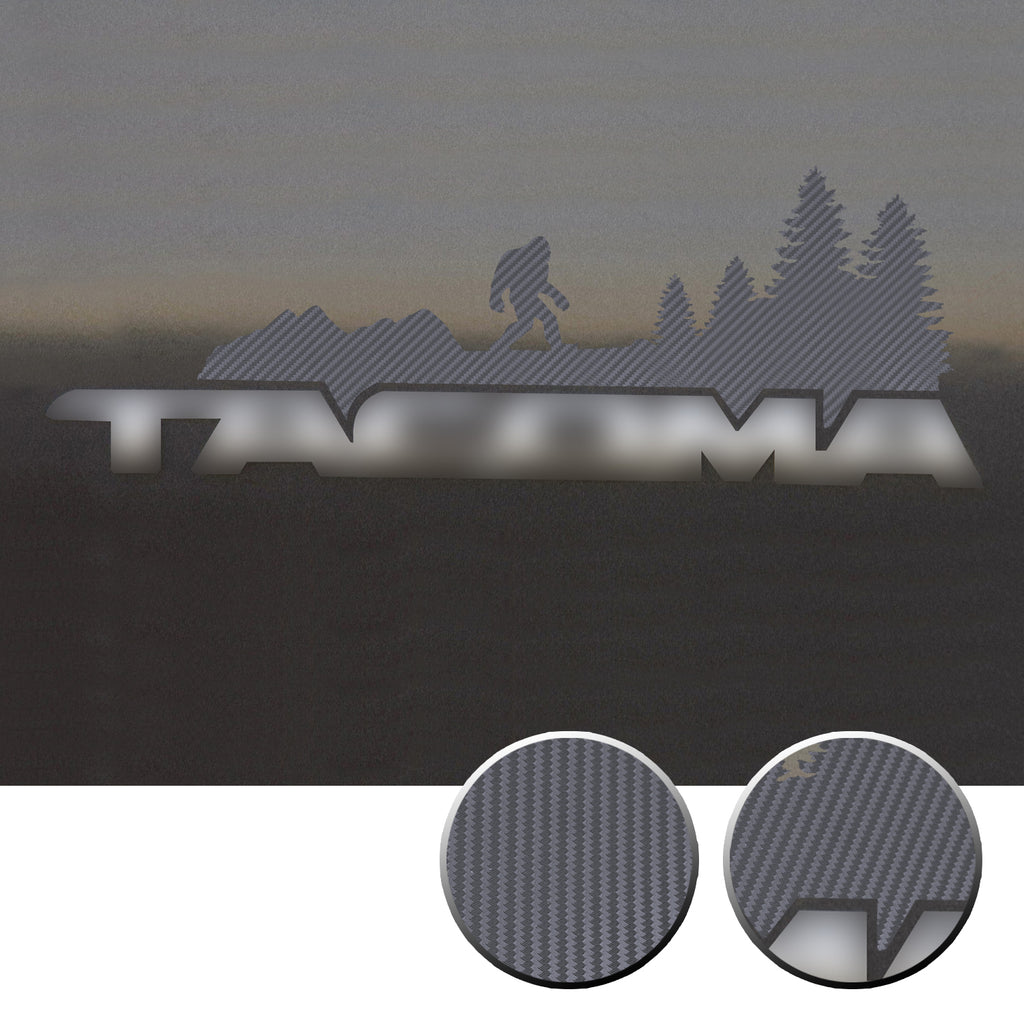 2x Door Badge Emblem Bigfoot Vinyl Decals Overlay Compatible with Toyota Tacoma 2005-2015