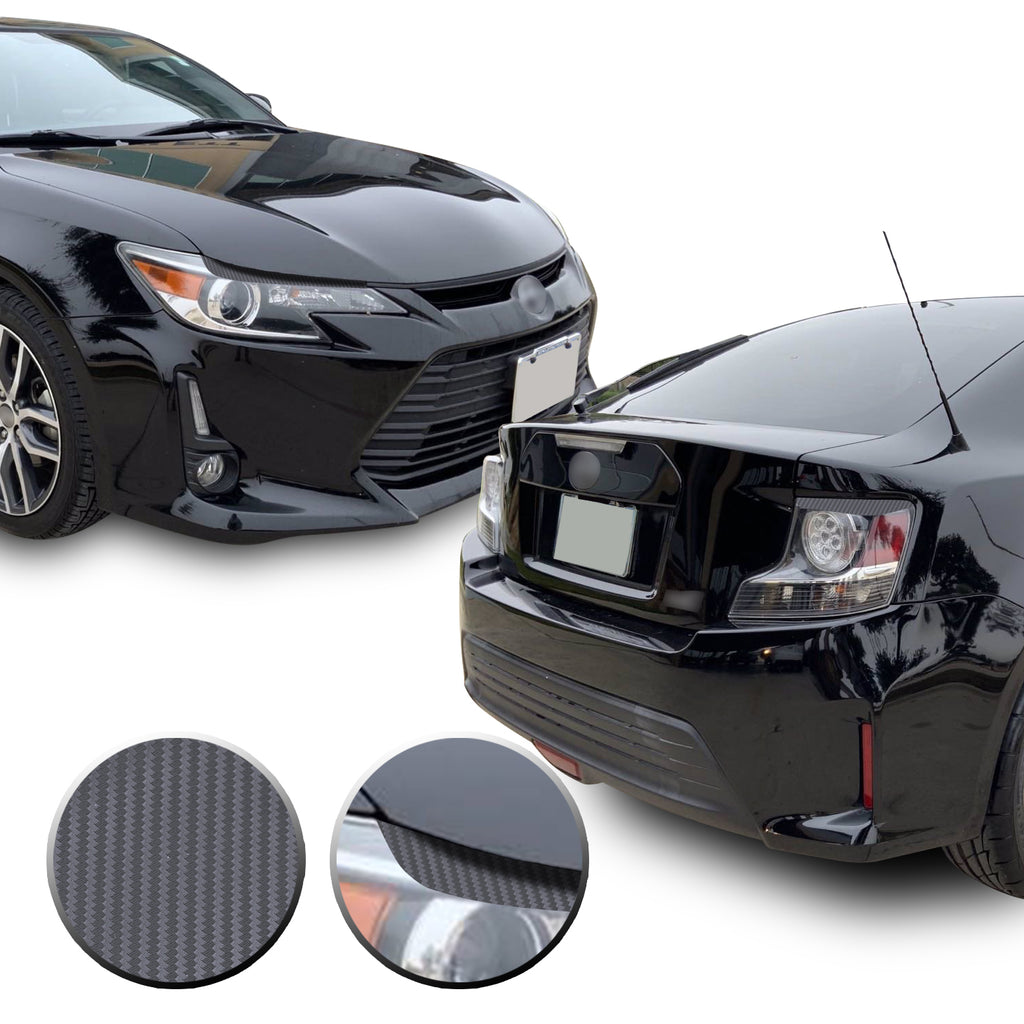 Headlight & Tail Light Eyelid Eyebrow Overlay Vinyl Decal Compatible with Scion tC 2014-2016