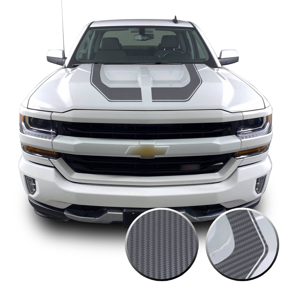 Rally Edition Style Hood Decal for 2016-2018 Z71 Chevrolet Silverado 1500