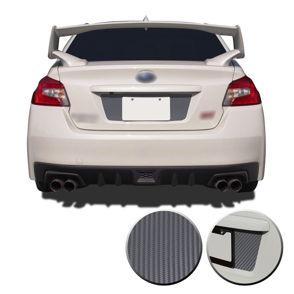 Trunk Rear License Trim Decal Overlay Compatible with and Fits Subaru WRX STi 2015-2020