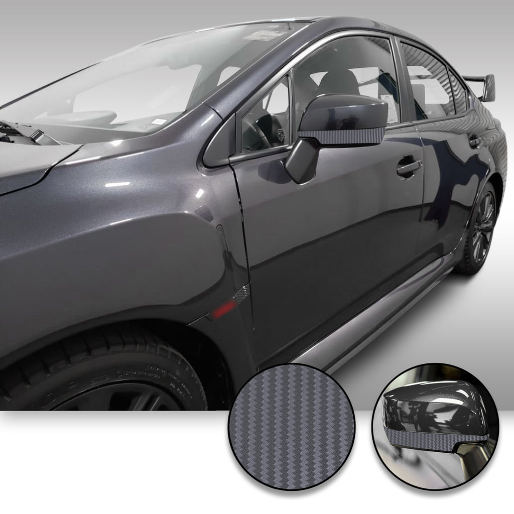 Side Mirror Accent Trim Overlay Wrap Vinyl Decal Sticker Compatible with and Fits WRX STi 2015-2020