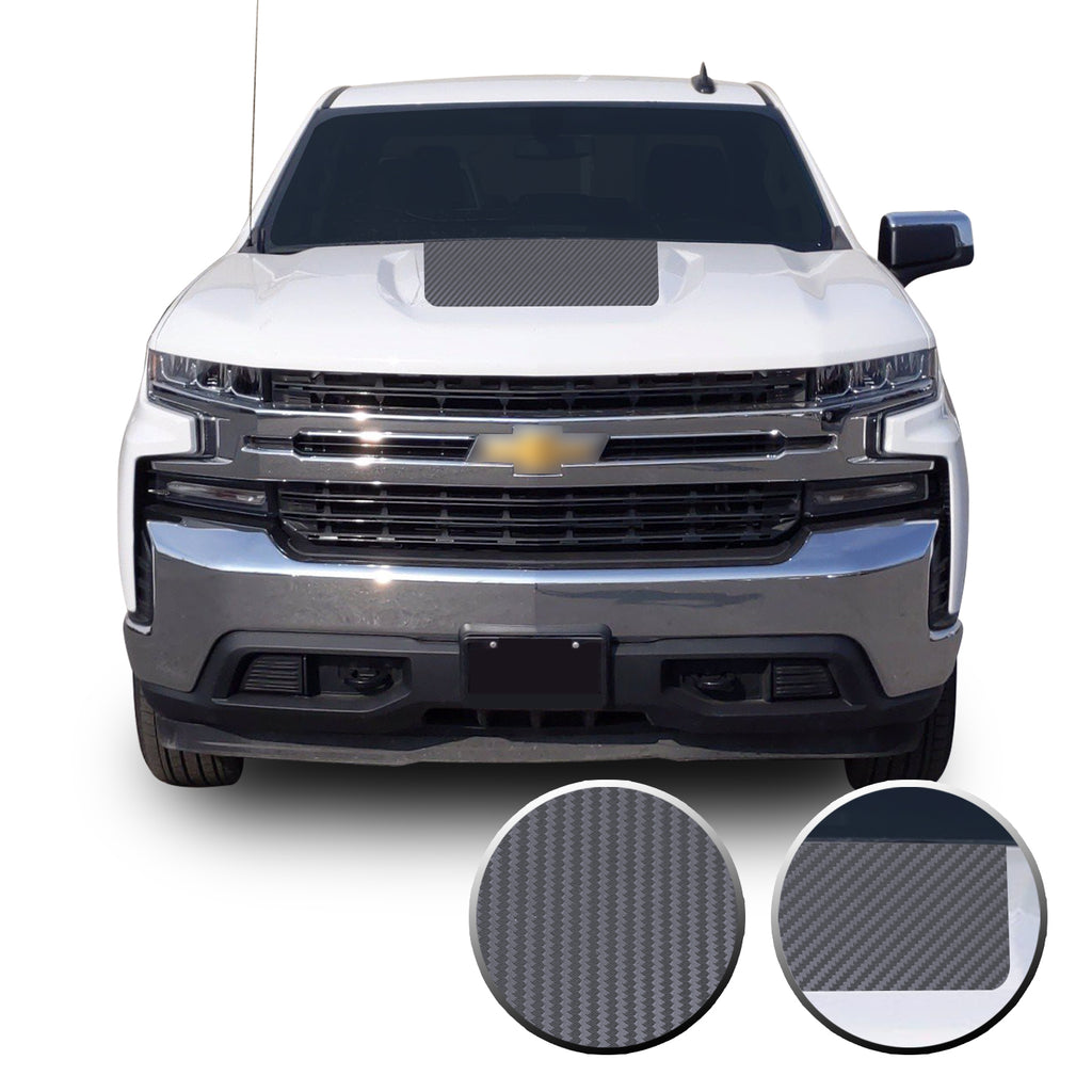 2019-20 Chevy Silverado Z71 TRAIL BOSS Custom MATTE BLACK Hood Decal Graphic