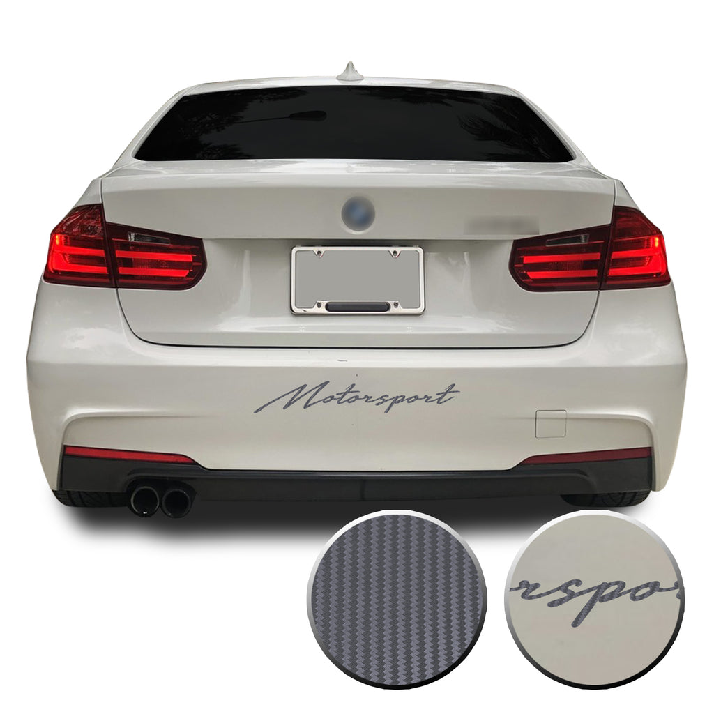 Motorsport Universal Rear Bumper Banner Graphic Overlay Pre Cut Vinyl Decal