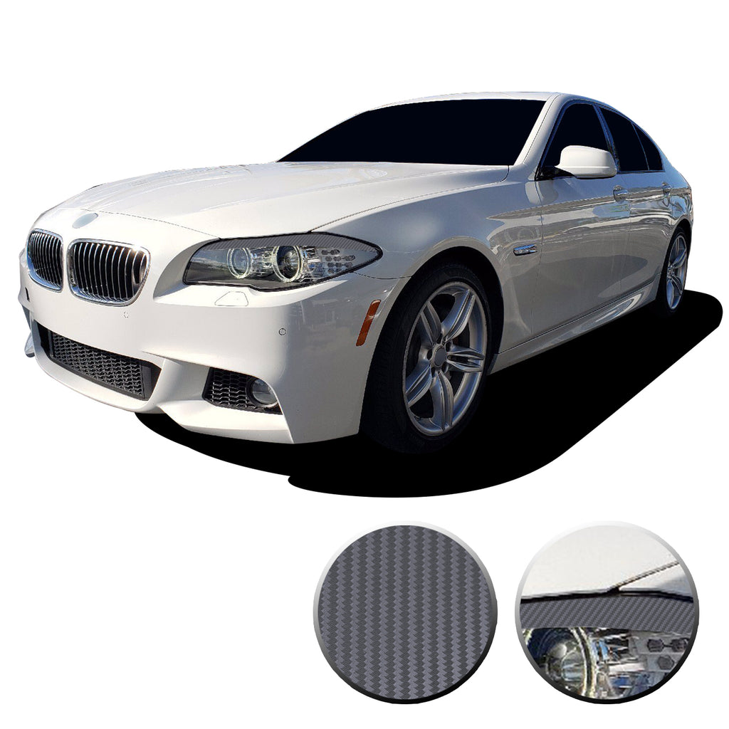 Headlight Eyelid Eyebrow Graphic Vinyl Decal Compatible with BMW 5 Series F10 2011-2013